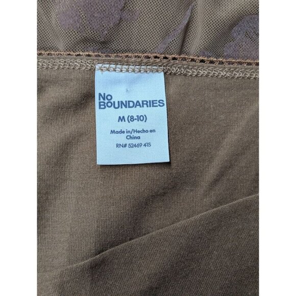 No Boundaries Maxi Slip Mesh Dress Size M Floral Velvet Y2K Babydoll Fairycore - Picture 8 of 9